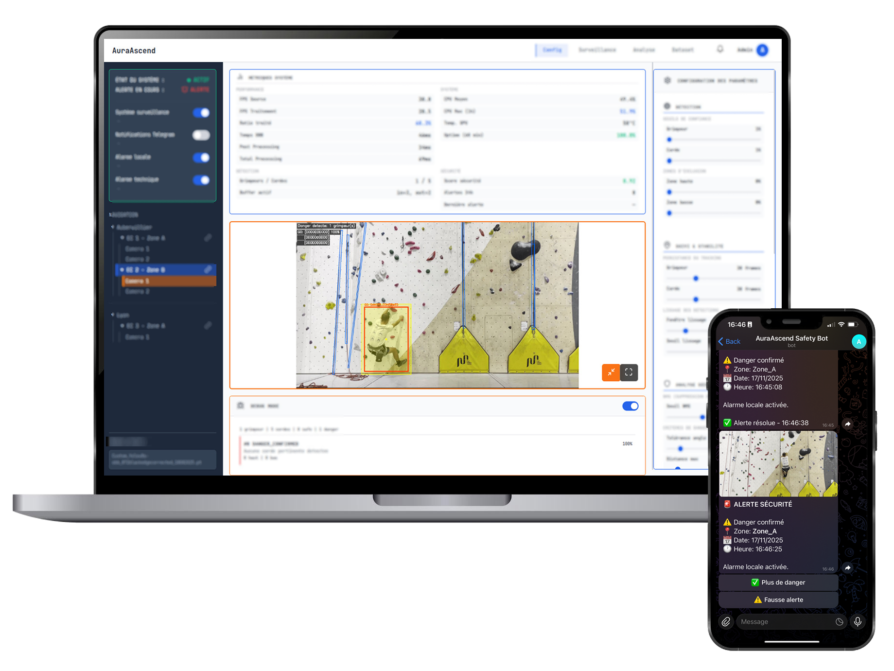 Interface de supervision PC et mobile