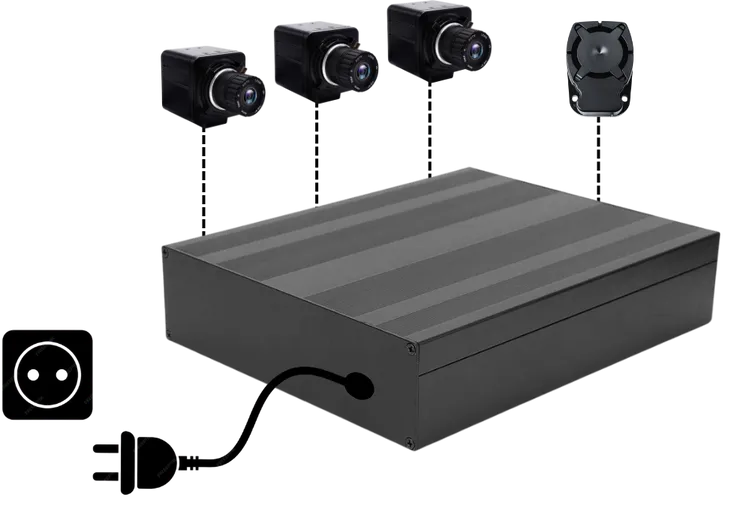 Installation caméra de détection Aura Ascend en salle d'escalade